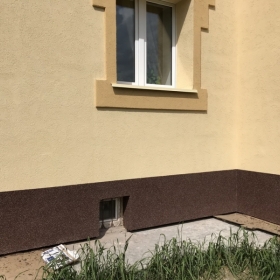 Нанесение защитной мозаичной штукатурки Ceresit ct 77